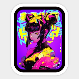 STREET FIGHTER 🟨🟪 JURI HAN - PRINCESS OF NEO SHADOLOO 🟪🟨 ANIME MANGA GAMING - FIGHTING GAME CULTURE Sticker